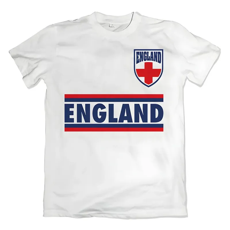 Mens Shield Logo T Shirt White - England