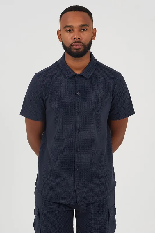 Textured Short Sleeve Shirt - Brave Soul