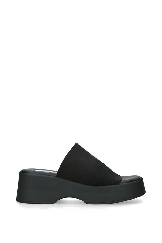 Slinky Black' Fabric Sandals - STEVE MADDEN