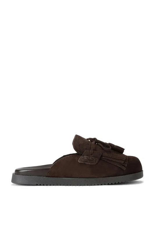 Maurea Dark Brown' Suede Flats - STEVE MADDEN