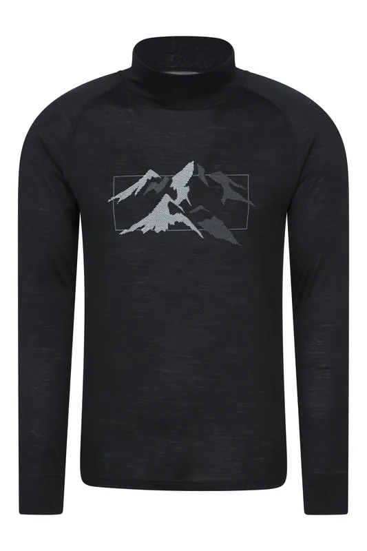 Quest' Merino Printed Lightweight Long Sleeve Active Thermal T-Shirt