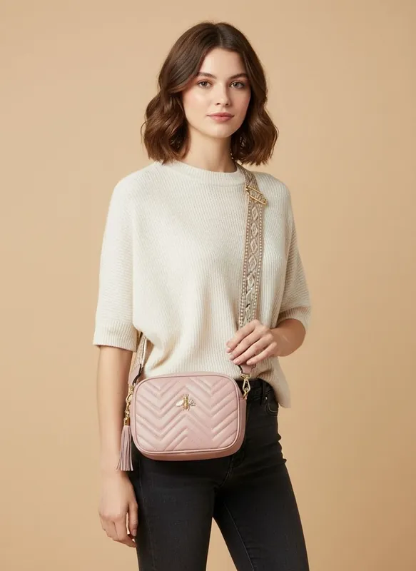 Bee Embellished Camera Bag - SVNX