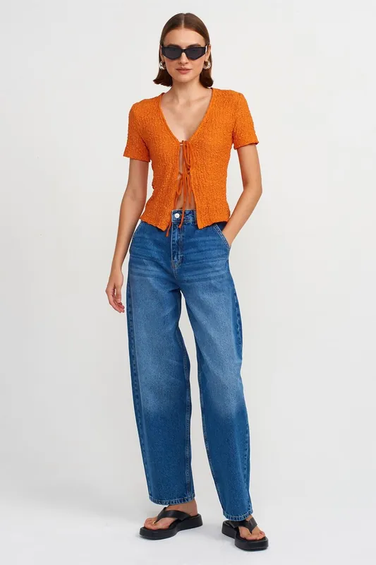 High-Waist Balloon Leg Jeans
