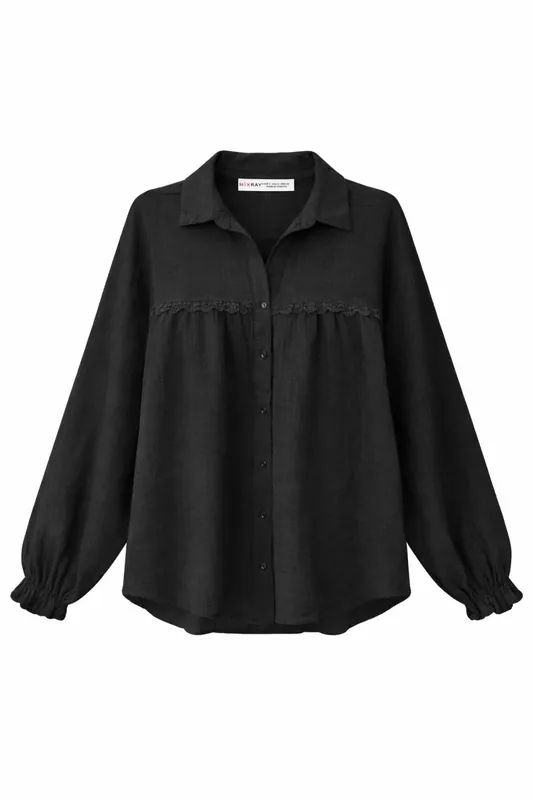Textured Cotton Button-Up Shirt