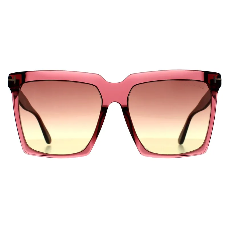 Square Shiny Bordeaux Bordeaux Gradient Sabrina FT0764 - Tom Ford
