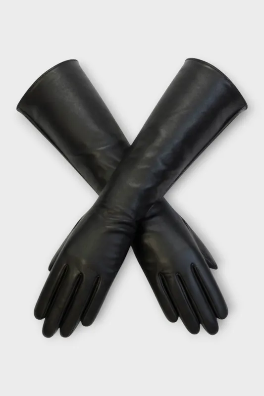 Long Italian Leather Winter Soft Wool Lining Gloves - Infinity Leather