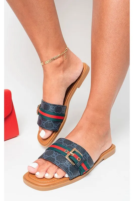 Athena Open Toe Flat Sandals - IKRUSH
