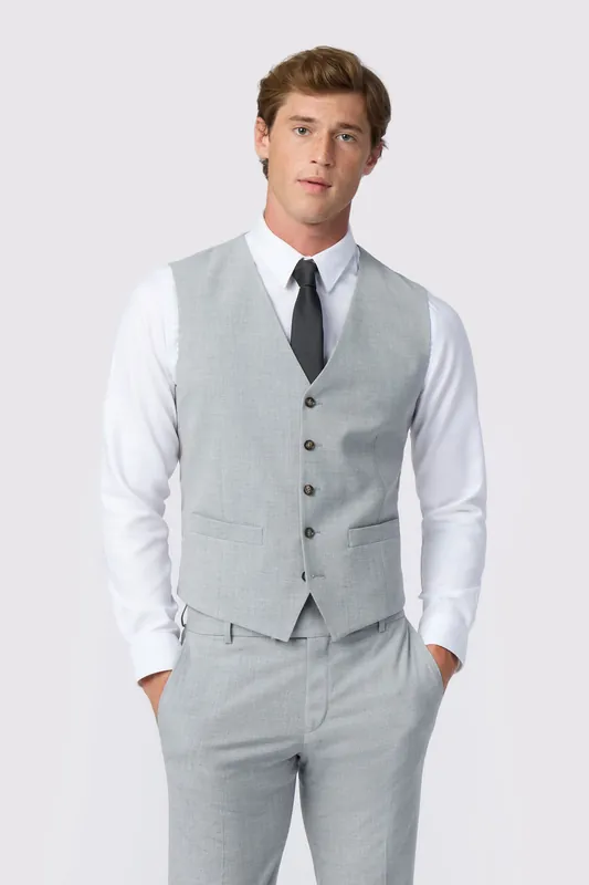 Grey Slim Waistcoat - Antique Rogue