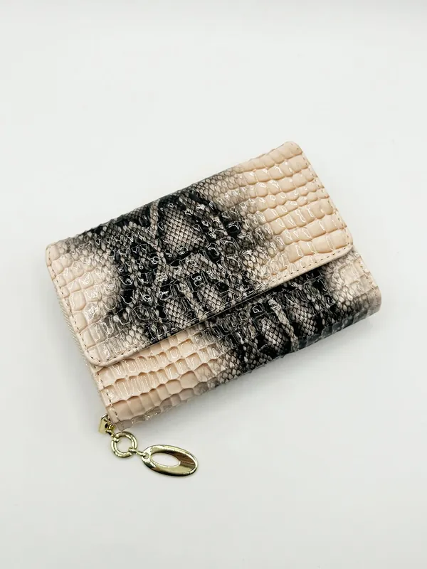Faux Crocodile Pattern Folded Purse - SVNX
