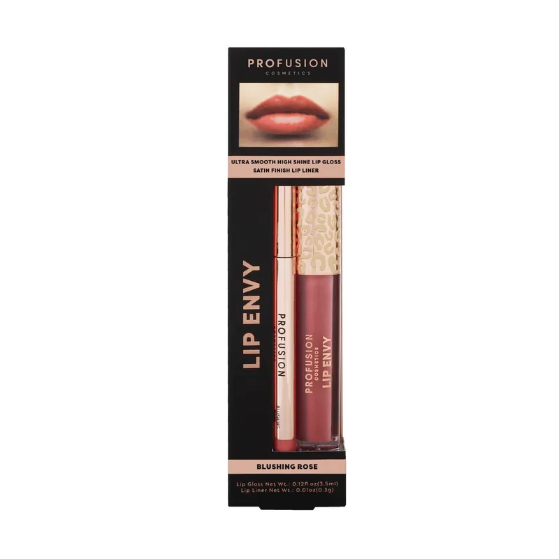 Lip Envy Gloss and Lip Liner Duo Blushing Rose - Profusion Cosmetics