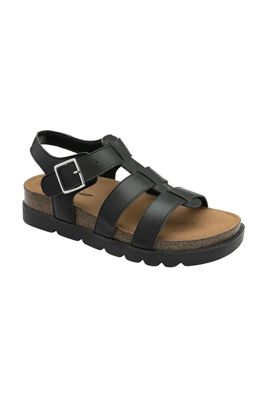 Roxanne' Leather T-Bar Sandals