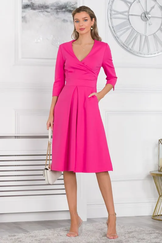 Paige 3/4 Sleeve Wrap Dress - Jolie Moi
