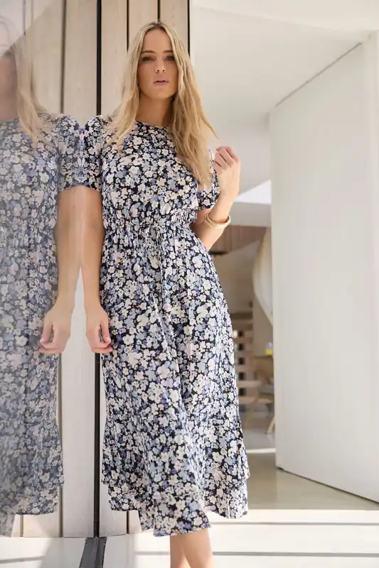 Tall Woven Floral Midi Dress - Long Tall Sally