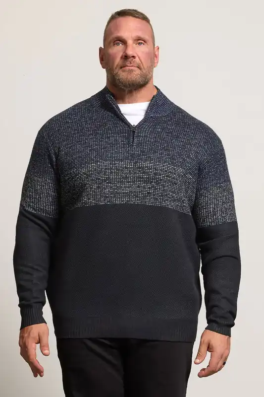 Colour Block Quarter Zip Jumper - BadRhino
