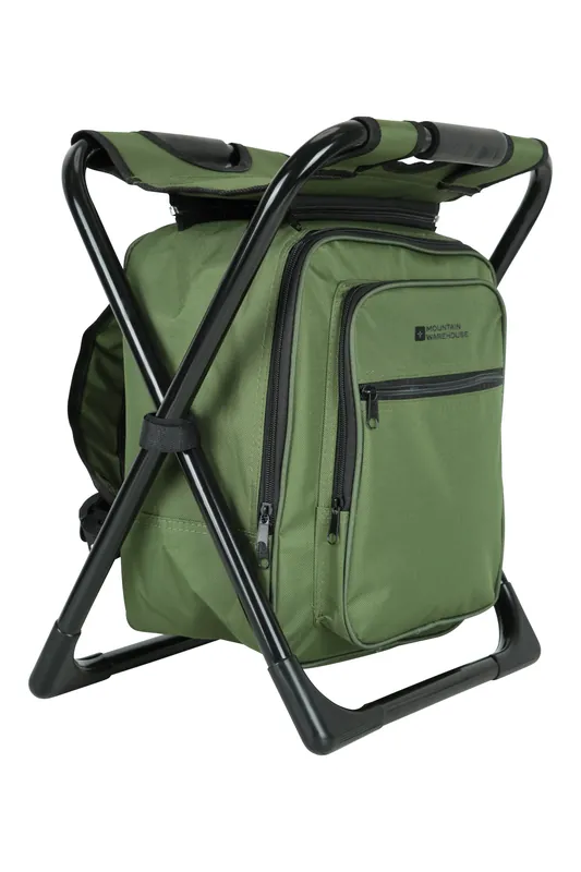 Folding Stool Detachable Cool Bag Camping Fishing Portable - Mountain Warehouse