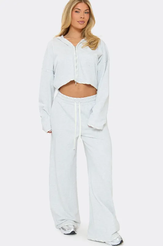 Wide Leg Lace Up Contrast Low Rise Joggers - EGO
