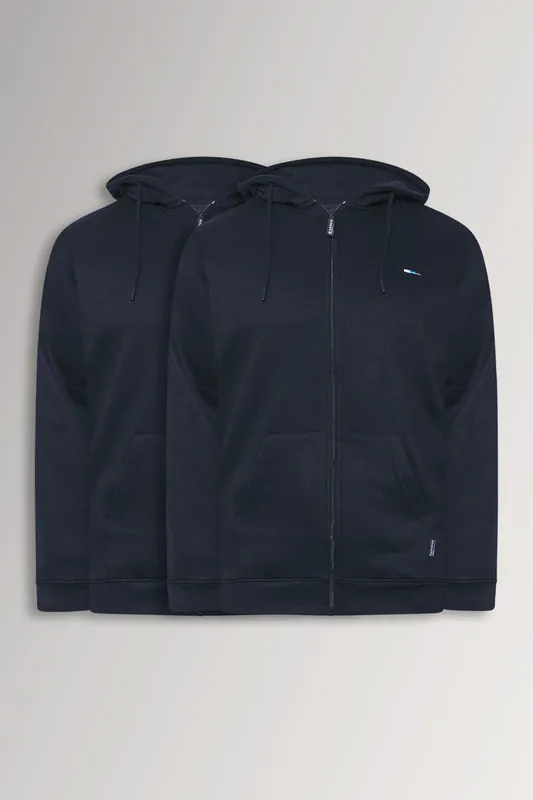 2 Pack Zip Through Hoodies - BadRhino
