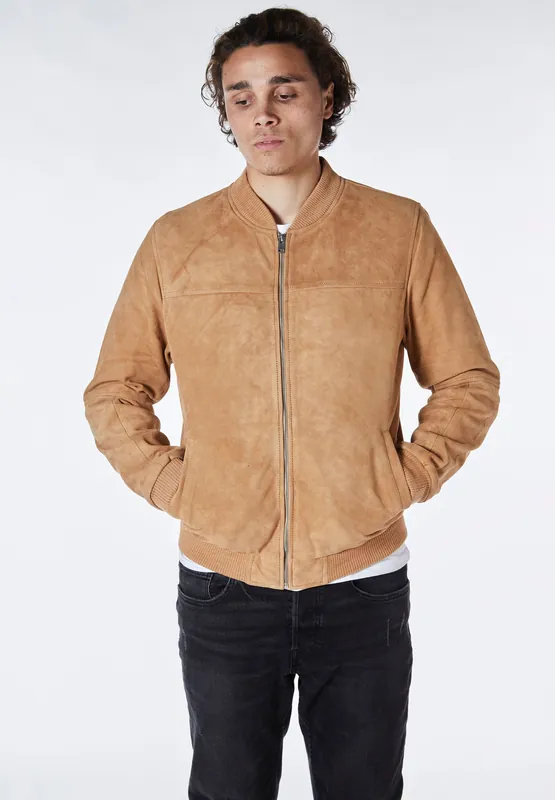 Real Suede Mikey Bomber Jacket - Bolongaro Trevor