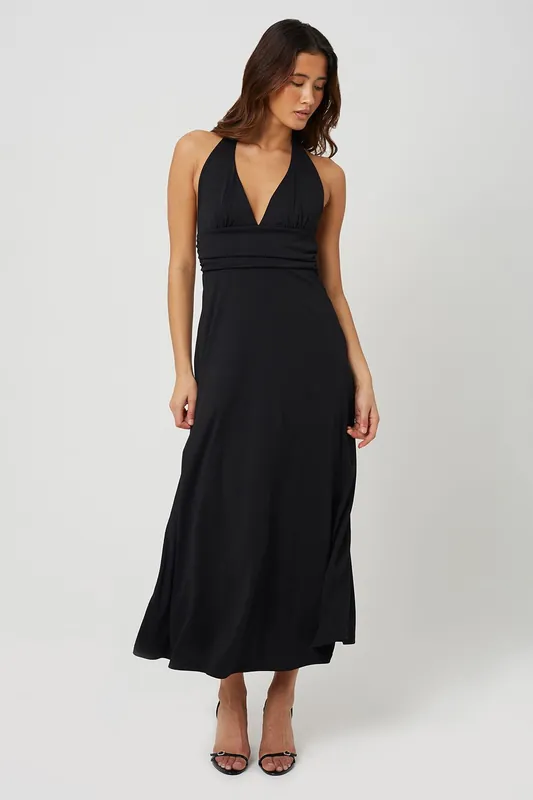 Jersey Halterneck Midi Dress - Brave Soul