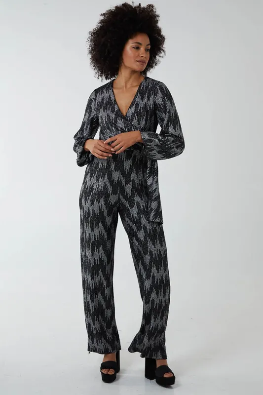 Wrap Tie Jumpsuit - Blue Vanilla