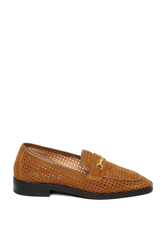 Nafisa Loafer Tan' Suede Flats - STEVE MADDEN