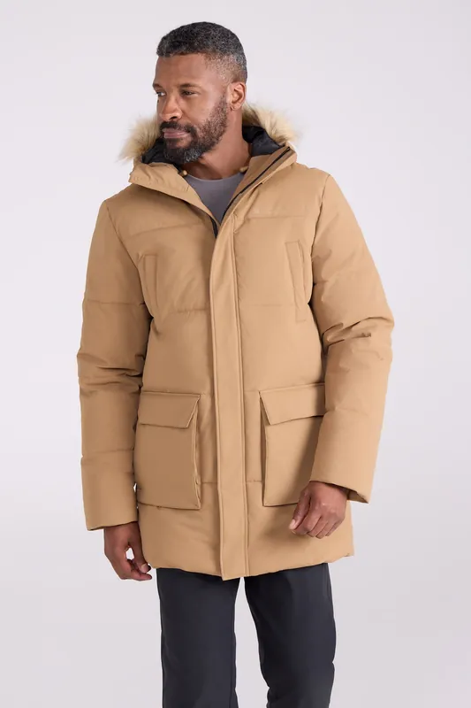 Fern' Water Resistant Padded Parka Jacket Padded Hooded Winter Coat - Mountain Warehouse