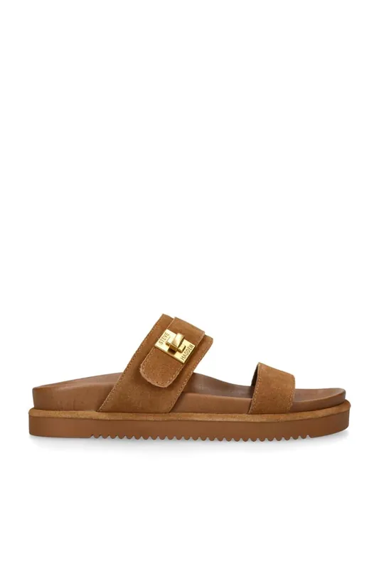 Take Two Brown Suede' Suede Sandals - STEVE MADDEN