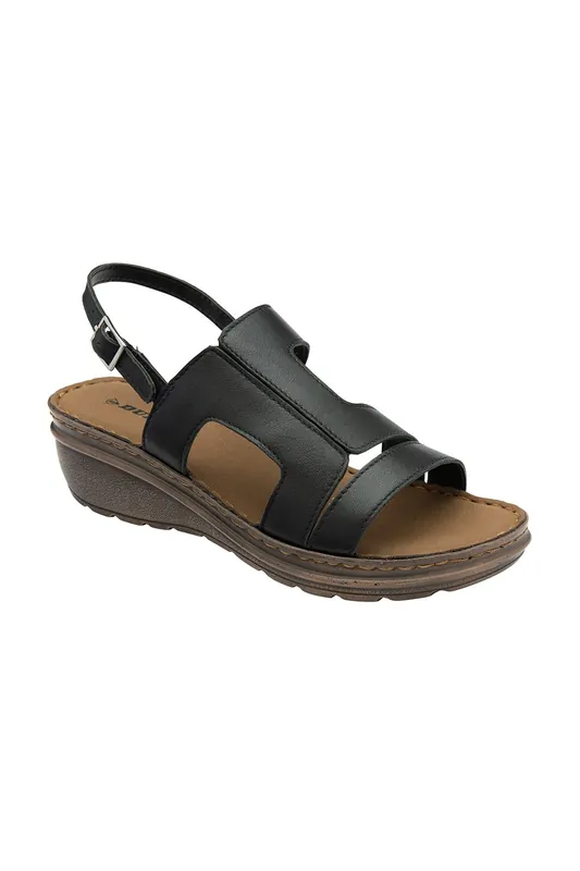 Blair' Leather Wedge Open-Toe Sandals