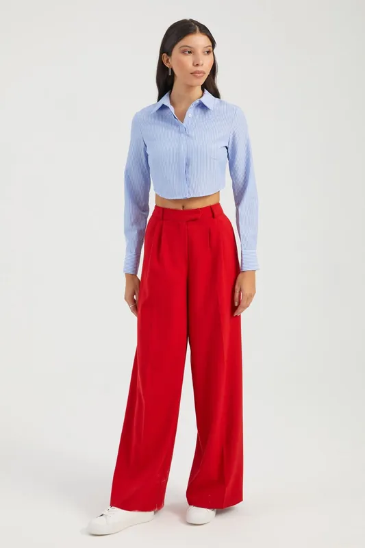 Striped Cropped Shirt - Hiccup
