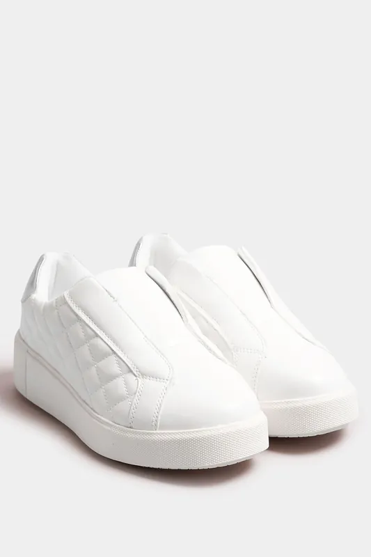 Extra Wide Fit Quilted Platform Trainers - Yours
