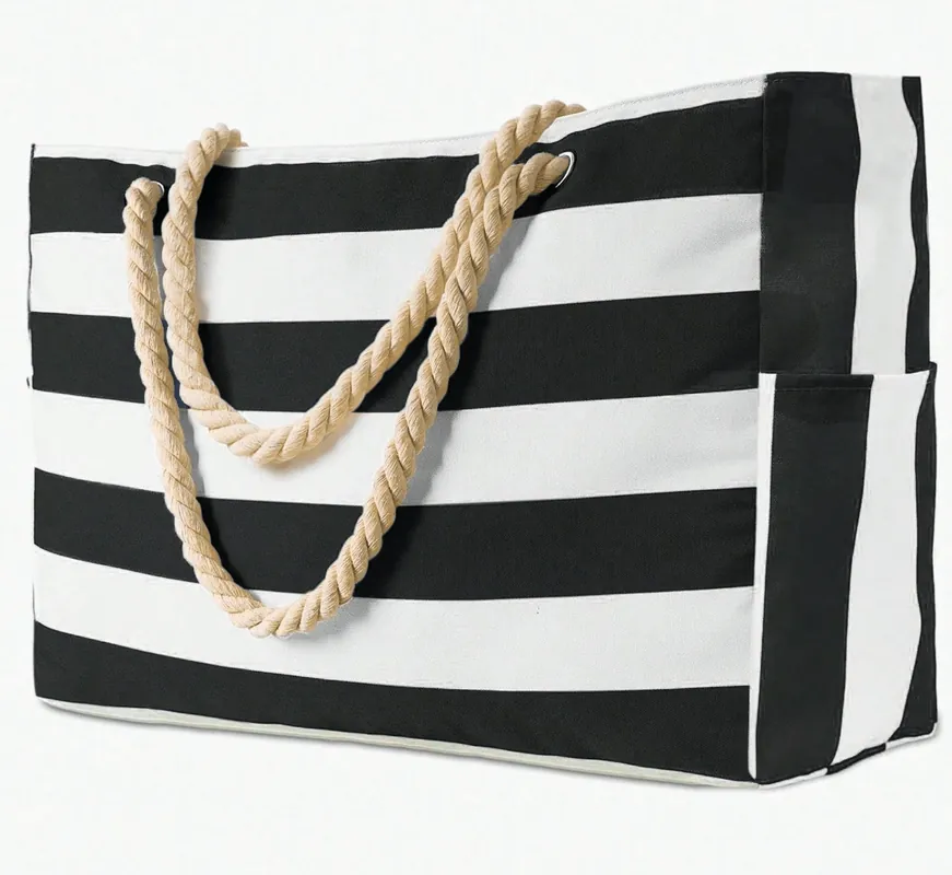 Holiday Summer Beach Woven Bucket Beachwear Tote Bag - AJVANI