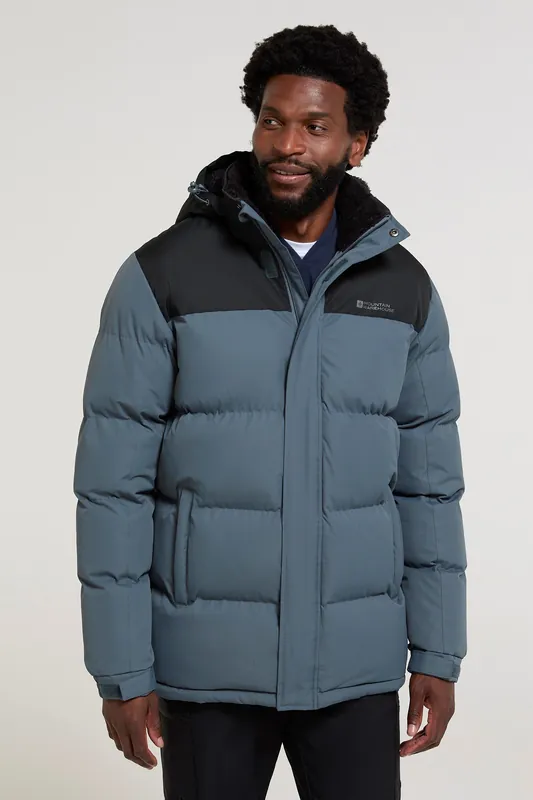 ’Snow’ Water Resistant Padded Comfy Soft Borg Lined Rip Stop Jacket - Mountain Warehouse