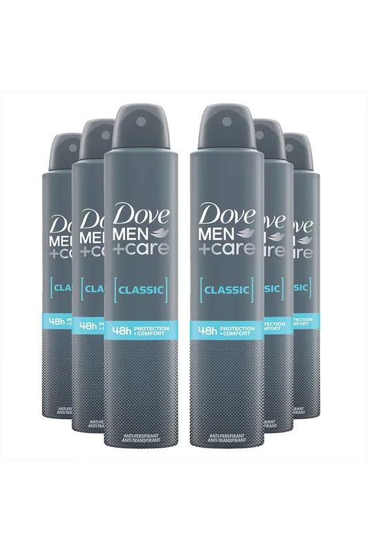 Men+Care Classic 'Antiperspirant' 48H Sweat Protection Deo 200ml, 6pk - Dove
