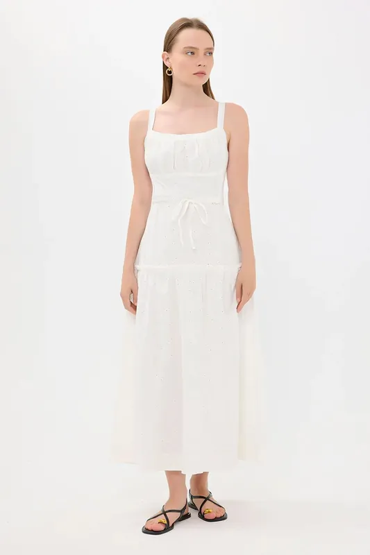 Solid Spaghetti-Strap Maxi Dress