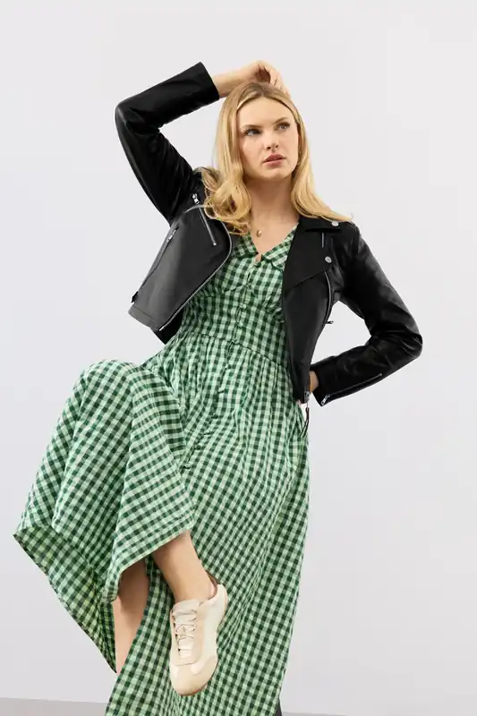 Real Leather Wren Biker Jacket - Bolongaro Trevor