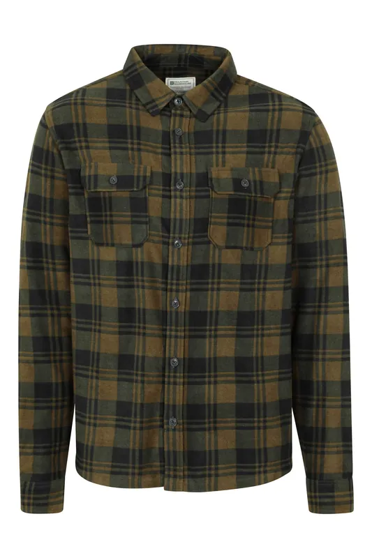 Rye' Checked Lightweight Top Soft Casual Button Down Fleece Shirt - Mountain Warehouse