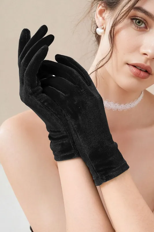 Short Bridal Gloves Opera Wrist Banquet Gloves - MODISHION
