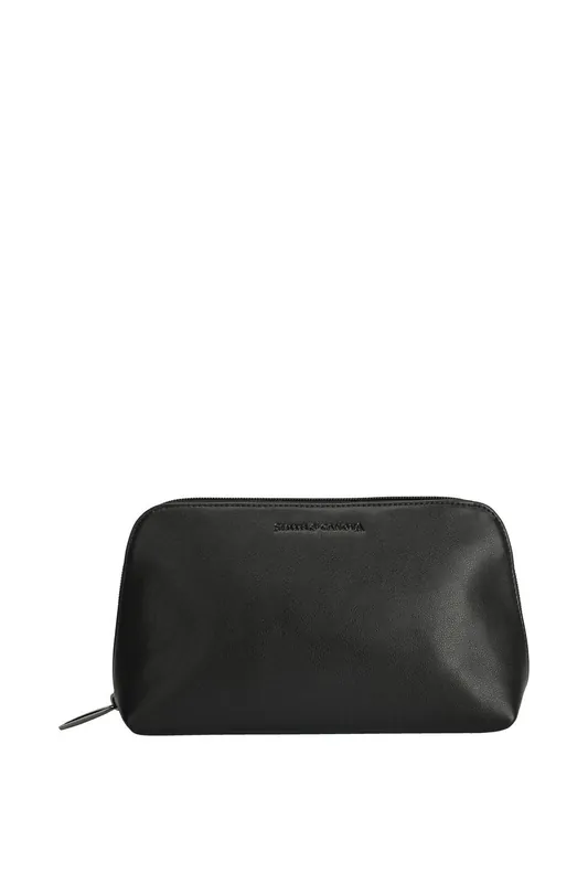 Soft Grain Leather Zip Top Cosmetic Bag - Smith and Canova