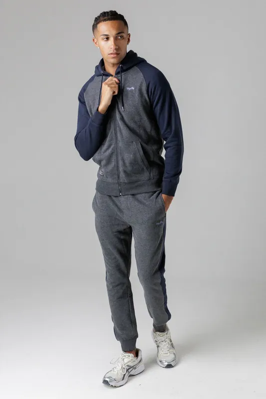 Cotton Blend Zip-Through Hoody and Jogger Set