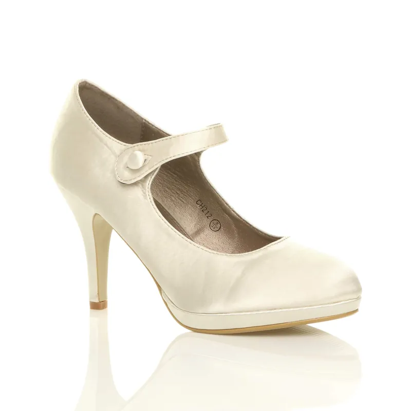 High Heel Mary Jane Court Shoes - AJVANI