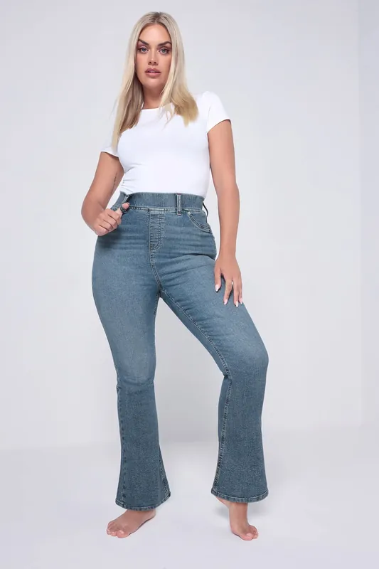 Denim Flared Jeggings - Yours