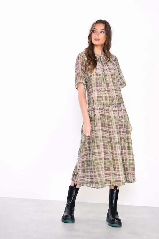 Gathered Midi Dress - Shnoo