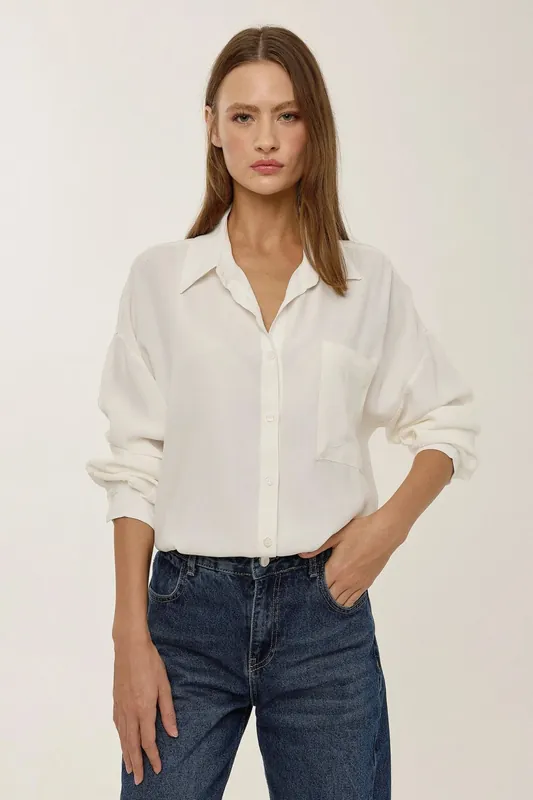 Loose Fitted White Shirt - Hiccup