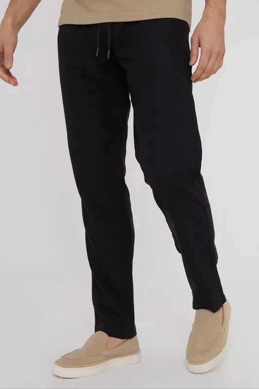 Fellow' Linen Blend Drawcord Trousers - Threadbare