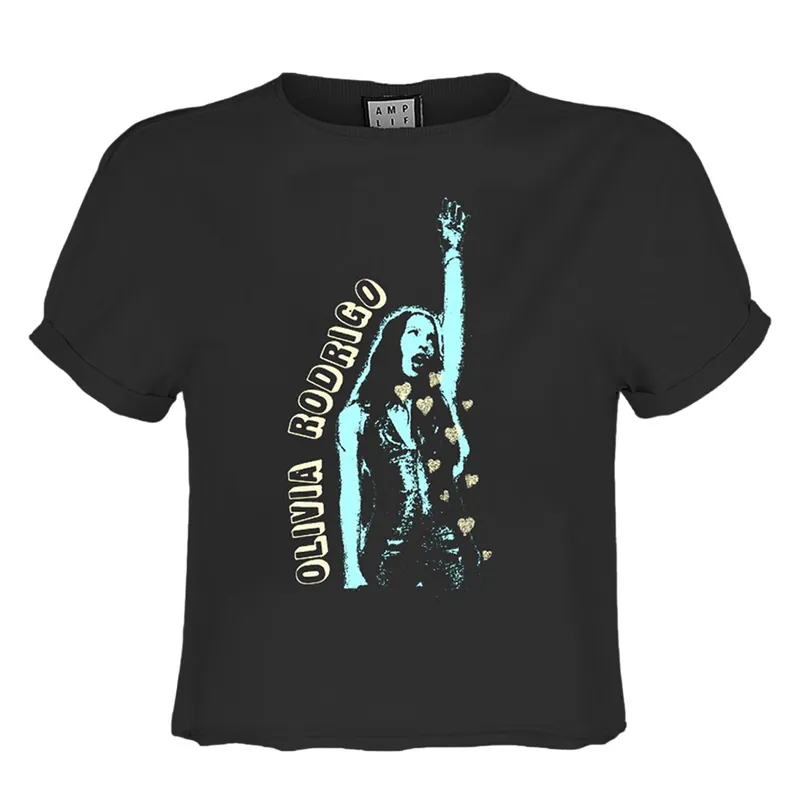 Hand Up Olivia Rodrigo Crop Top - Amplified