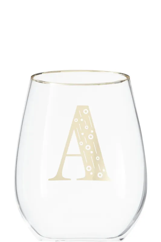 Comfortable Grip Letter A Curved Tumbler, Versatile Tumbler For Parties, Easy Sipping Restaurant Tumbler - Orsina