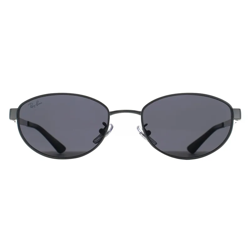 Oval Polished Silver Dark Grey RB3774D - Ray-Ban
