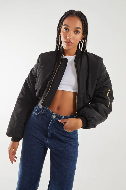 Cropped Bomber - Pink Vanilla