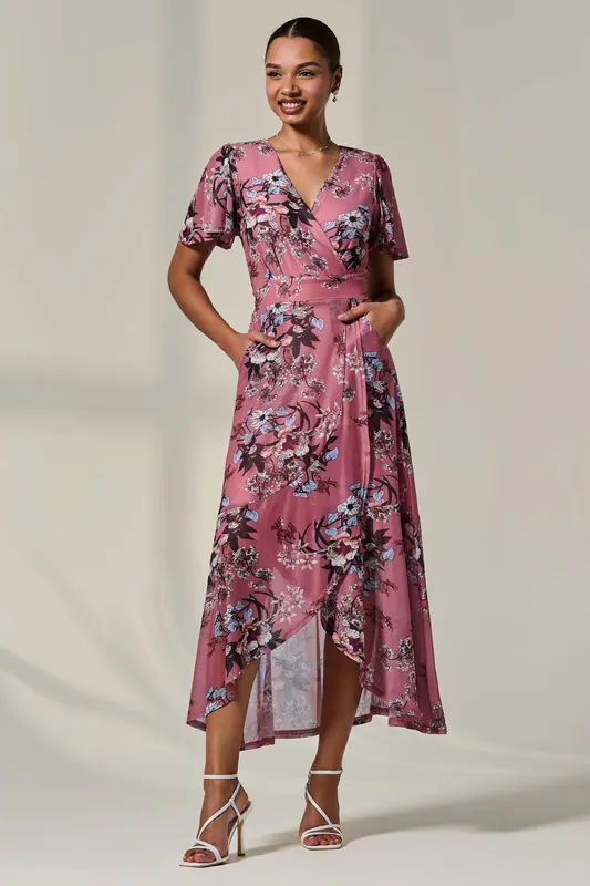 Mesh Frill Hem Maxi Dress - Jolie Moi