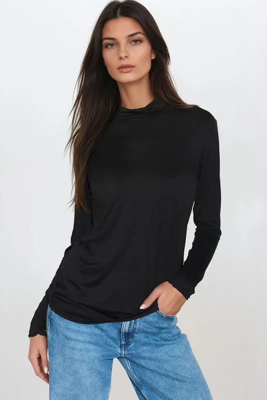 Turtleneck Long Sleeve Top - Aftershock London